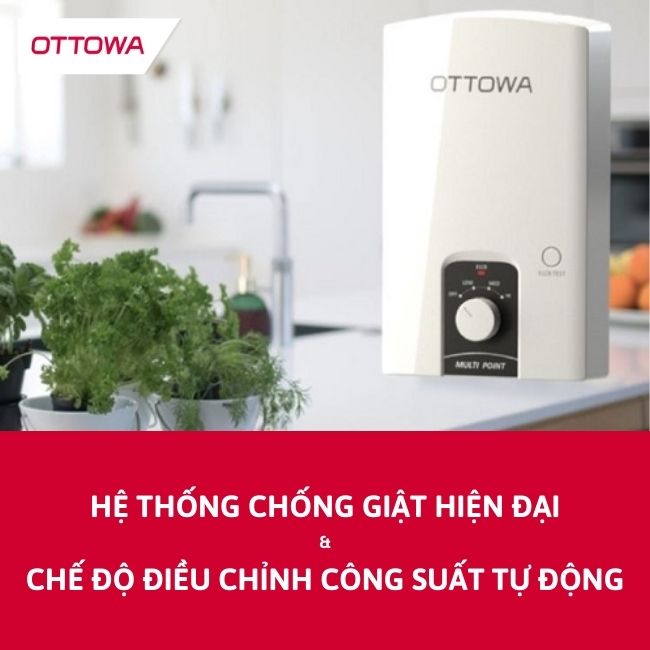 máy nước nóng trực tiếp ottowa chính hãng